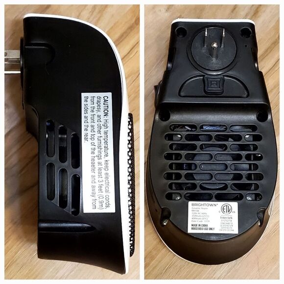 💙NIB Brightown White Portable Wall Outlet Miniature Space Heater - Picture 6 of 13